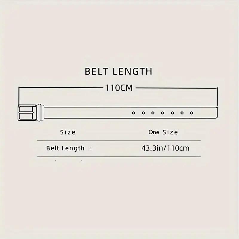 Punk Style Rivet Belt Set, Equipped with Stainless Steel Square Buckle, PU Panel Material, Male and Female Pyramid Rivet Decorat