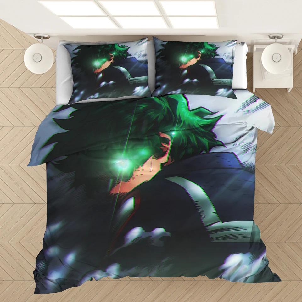 Cartoo My Hero Academia Bedding Set 3D Duvet Cover Pillowcase Single Double Queen Twin Full Size Duvet Cover for Kids Boys Teens