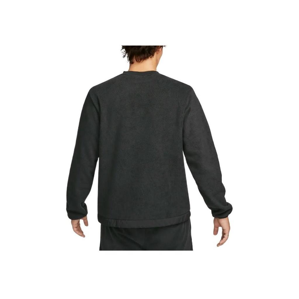 Nike Felpa Girocollo Club+ Fleece Invernale con Stampa Logo Grande Uomo Top Nero DQ4895-010
