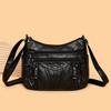 Middle-Aged Women Bag New Women Soft Leather Backpack Large Capacity Fashion Minimalist Multi-Layer Shoulder Crossbody Bag