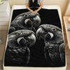 1PC Small animals gather Print FlAannel Blanket, High quality Comfortable for All Seasons, Home Decor, Warmth and Comfort