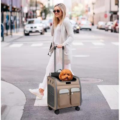 ZENITHMIND Rolling Cat Carrier Backpack