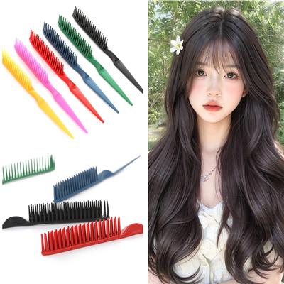 Pente Desembaraçador de 3 Fileiras com Dentes Largos Portátil Definidor de Cachos Escova de Cabelo para Cabelo Cacheado Ferramentas de Estilização Profissional para Cabeleireiro Novo