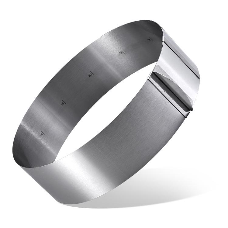 Adjustable Stainless Steel Round Cake Ring (6-12 Inch) - Telescopic Mousse Ring Mold