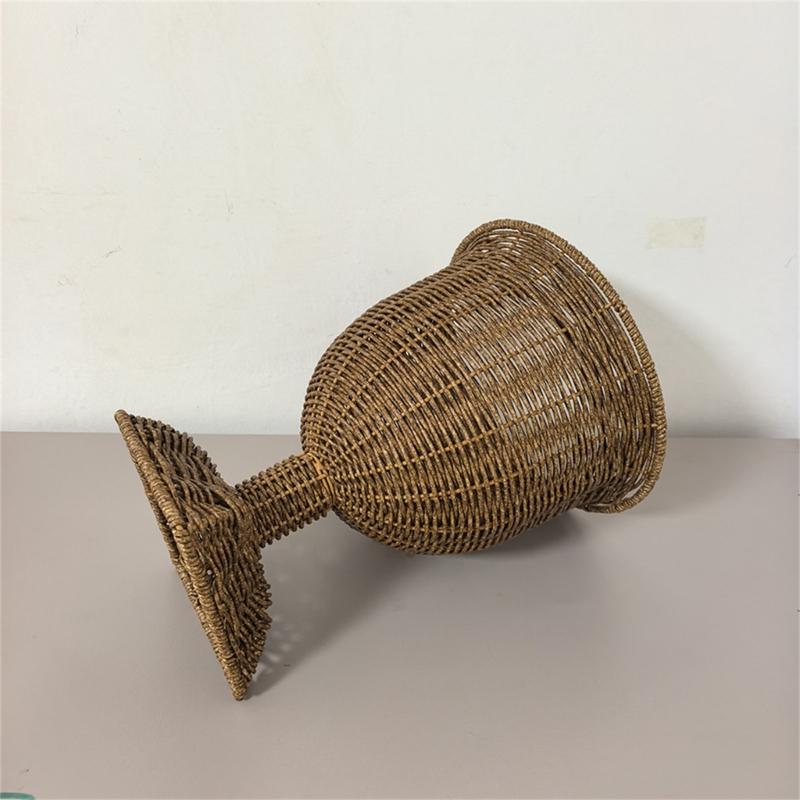 Vasi in Rattan Vasi da Fiore Intrecciati a Mano per Erba della Pampa Fiori Secchi Stili Bohemienne Vasi Rustici Centrotavola
