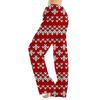 Women's Christmas Print Loose Fit Pajama Pants for Sleep and Home Relaxation