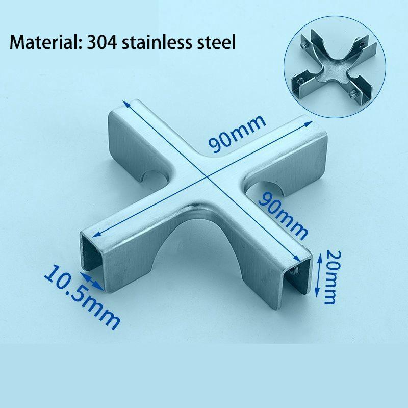 Glasklemmenbeschläge aus Edelstahl 304, rechtwinklige LT-Beschläge, Hardware-Befestigung