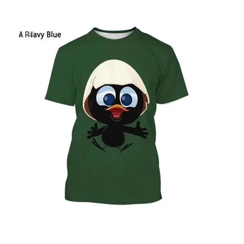 New Fashion Cartoon Cartoon 3D Printed T-Shirt for Men and Women Summer Casual Short Sleeves Cute Round Neck