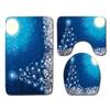 Christmas Bathroom Floor Mat Toilet Three-Piece Set