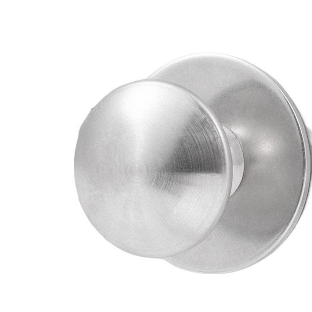 Round Door Knob European-Style Single Hole Stainless Steel Drawer Knob Self-Adhesive White Wardrobe Handle Cabinet
