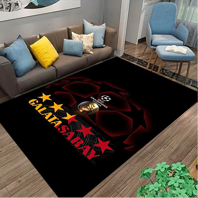 [1pc Galatasaray SK Office Carpet] Easy Maintenance Chair Rug for Conference Room Use, Durable Area Sofa Floor Mat