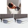 Cheetah Head Unisex Frameless Sunglasses With Uv400 Nonpolarized For Fashion And Travel