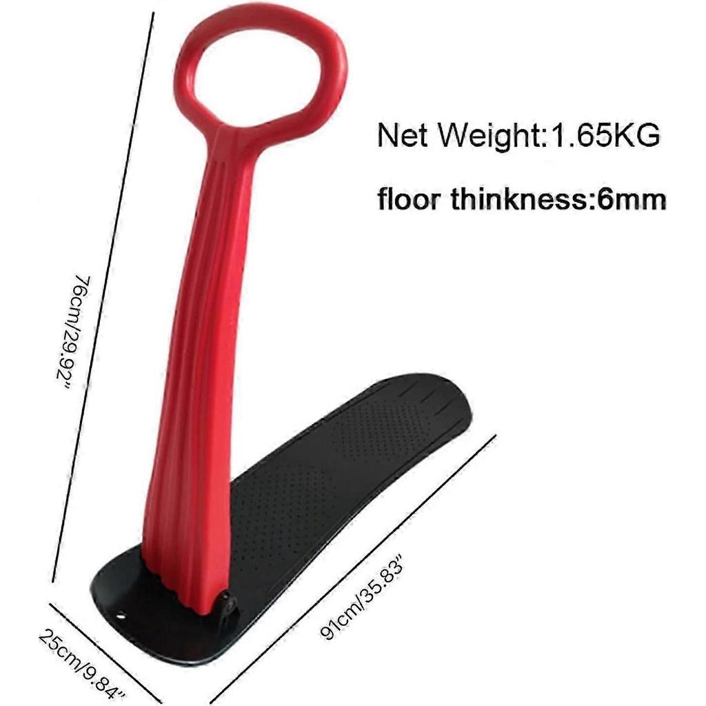 AURA Lightweight Foldable Snowboard Sled, Snow Scooter, Sled, Fold Up Snowboard, With Handlebar Ski Scooter,(Red)
