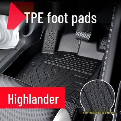 Dywaniki podłogowe TPE Toyota Highlander do wersji siedmiomiejscowej 2015-2023, opcje jedno- i dwuwarstwowe