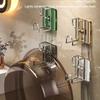 Self-adhesive Hook Washbasin Hooks Bathroom Storage Rack Luxury Organizer Bath Ball Towel Holder Hanger 2 Buckle