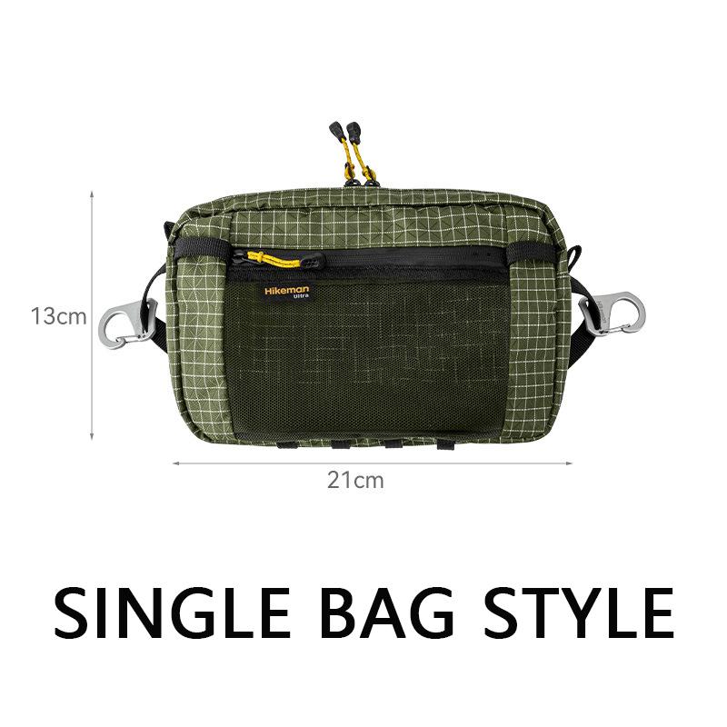 

Upgraded Fiber Waist Pack 1.1L Waterproof Lightweight Multi Pocket for Cycling Running Hiking Camping Outdoor Sports Accessories зелений