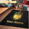 Custom Name Italian Crest Rug Office Rug Chair Mat Non Slip Carpet Rugs for Bedrooms Dining Room Living Room Home Decor gifts