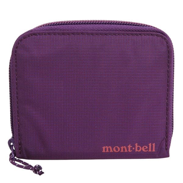 Montbell Men's and Women's Bifold Wallet, Compact Zip Wallet, 1133372 (Purple (PU))
