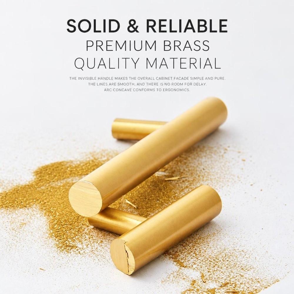 Bamboo Shape Drawer Pulls Solid Brass Wardrobe Handles Cabinet Door Handles Kitchen Accessories