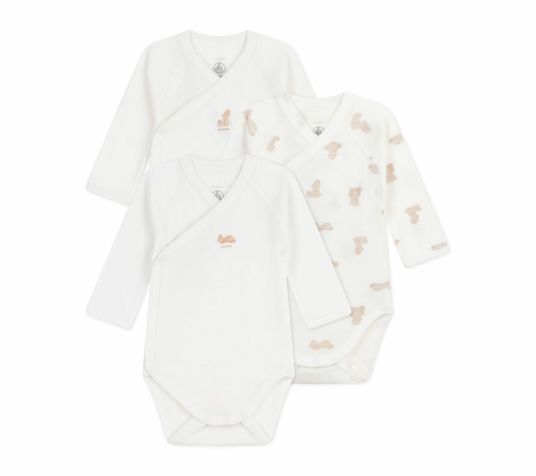 

Petit Bateau Long Sleeve Matching Bodysuit Set Multicolor 6 67cm (3-Piece Set), A0DZG, 1, Months,