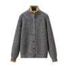 Vintage Style Knit Cardigan Women Semi-High Neck Single-Breasted Casual Comfort 2026