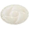 Elegant Ceramic Plate with Compartments 26 Cm from the Lace Collection