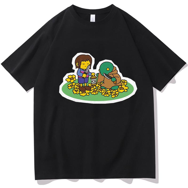 HuUnisex and Tonberry Vintage TShirt Funny Meme Graphic Tee Aesthetic Shirt Unisex 90s Y2K Style Harajuku Pure Cotton Tops Clothes
