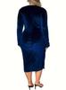 Elegant V-Neck Irregular Cocktail Party Dress - Sexy European & American Style Gown for Women