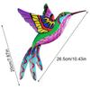 Metal Hummingbird Bird Wall Hanging Artwork Colorful Bird Art Crafts Living Room Ornament Outdoor Garden Decoration