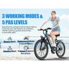 AtlasTrek Magazzino UE GT300 26" Sospensione Anteriore Motore Brushless 250W Telaio in Acciaio al Carbonio 25 km/h Bicicletta Elettrica da Città per Adulti