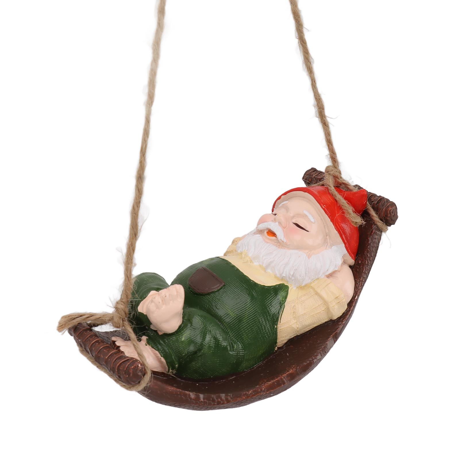 

Swing Sculpture Ornaments Resin and Twine Lovely 7.5in Resin Swing Sculpture for Patio Lawn Porch