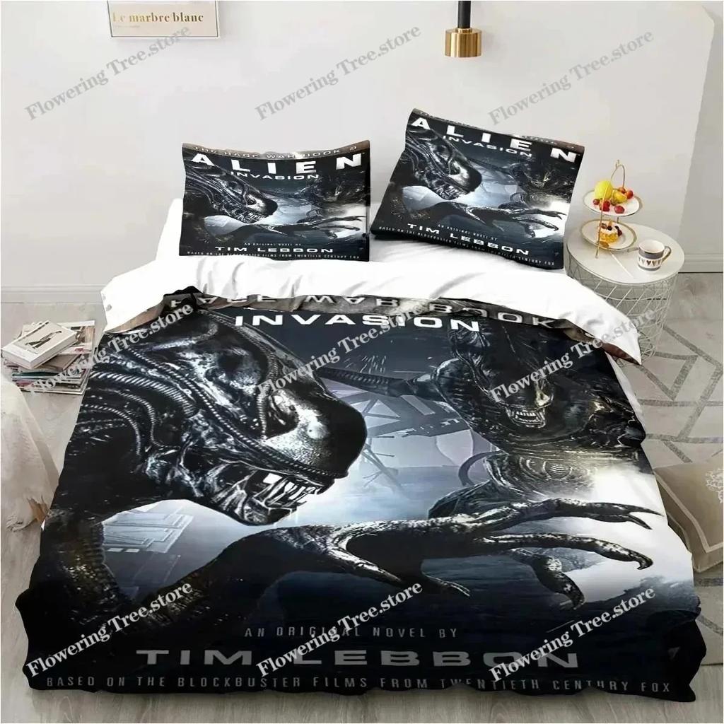 Alien Vs. Predator Predator Movie Bedding Set Single Double Queen King Size Duvet Cover Adult Boys Bedroom Bedspread Luxury Gift