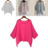 Stylish Plus Size Women's Loose-fit Kaftan Blouse With 3/4 Sleeves For Summer Outings