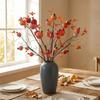 6 Fruits Artificial Pomegranate Branches Realistic Handmade Foam Fruits Branches Plastic Simulation Pomegranate Fruit