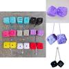 Fluffy Plush Dice Pendant Perfect For Car Interior Festival Decor