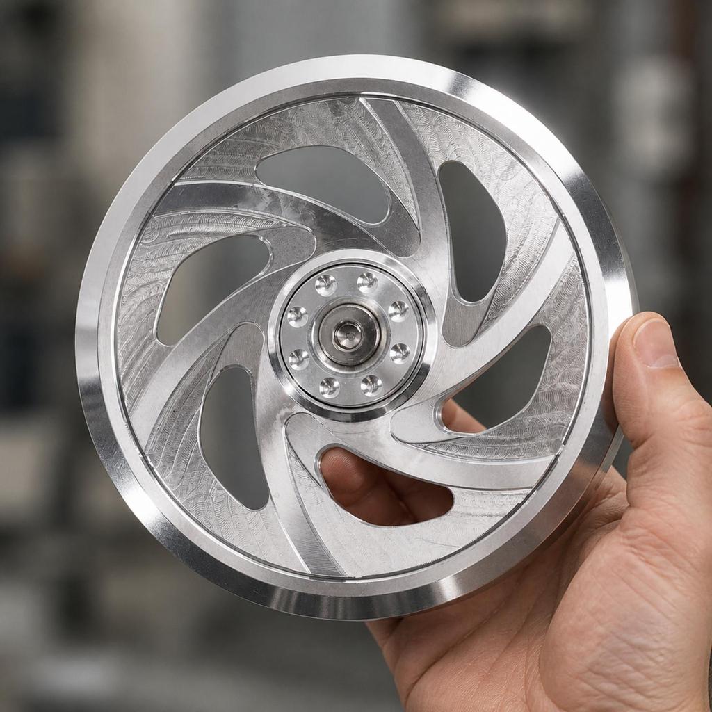 Guarding Motorcycle Fan Cover | Openwork Spiral Cutouts, Lightweight Aluminum Alloy, Cooling