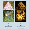 Fairy Garden House Solar Outdoor Statue Light Up Resin Cute Mini Mushroom Figurines Lawn Decorations For Yard Miniature House