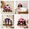 Pink Halloween Wooden Hanging Sign Cute Ghost Black Cat Wall Decoration Hook Holiday Ritual Sense