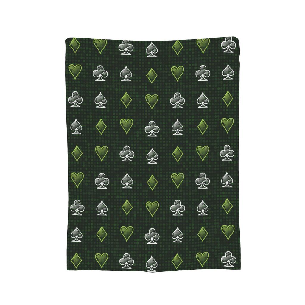 Poker Playing Card  Blankets Coral Fleece Plush Autumn/Winter  Portable Warm Throw Blankets for Sofa Car Quilt