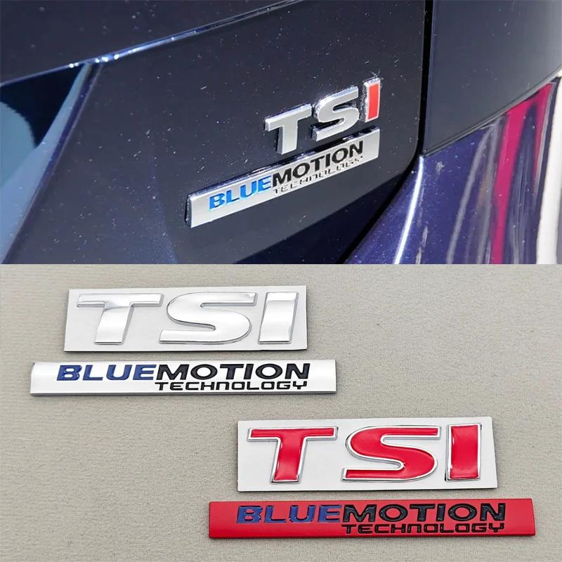 3D Metal Car Styling TSI BLUE MOTION Logo Sticker Rear Trunk Badge Front Grille Emblem For VW Golf MK4 MK5 MK6 MK7 Polo Passat