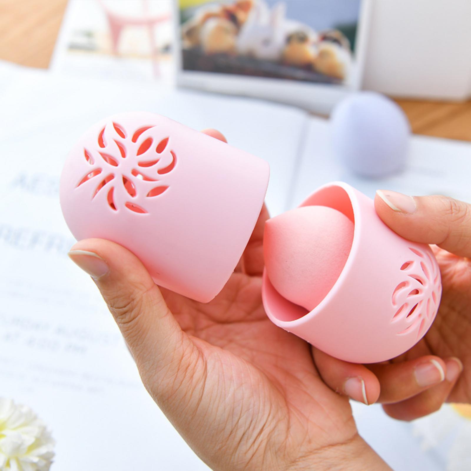 

Powder Puff Silicone Protective Cover, Makeup Sponge Storage Tool Storage Box, Makeup Sponge Protective Case one size