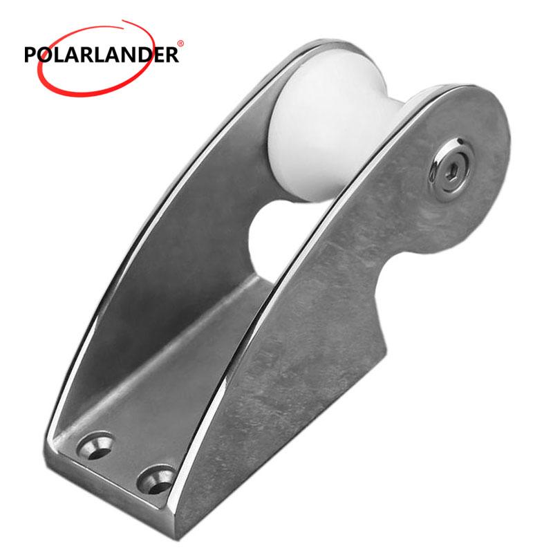 Marine Grade 316 Stainless Steel Fixed Anchor Bracket Rubber Roller for Boat Yacht Bow Anchor Marine Accessory