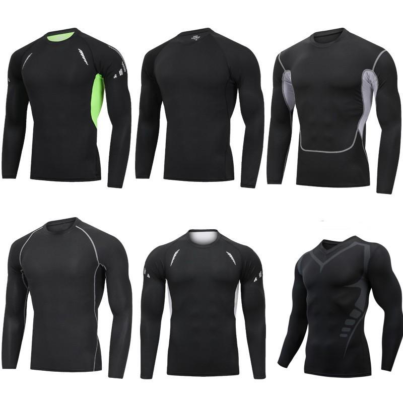 Pánská rychleschnoucí sada s dlouhým rukávem, vysoce elastická, na fitness a jógu pro podzim/zimu