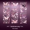 Silver 3D Butterfly and Poetry PVC Stickers - INS Style Vintage Journal Decoration