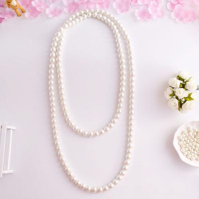 Cheongsam Glass Pearl Necklace Double-layer Long Multi-layer Collarbone Chain Women's Jewelry Retro Collar Collar Sweater Chain