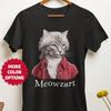 Meowzart Unisex Tee Shirt, Funny Mozart Cat Graphic Musician T-Shirt, Classical Music Tshirt
