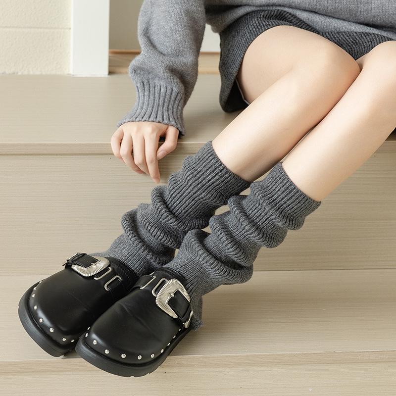 Y2K Fashion Open Knit White Calf Socks for Women - Trendy Spring Leg Covers