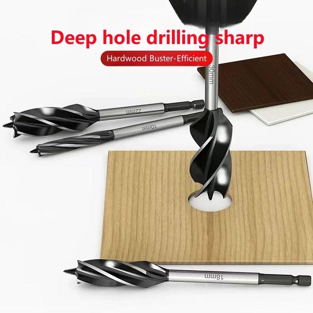 10mm-25mm Twist Drill Bit Set Four-slot Wood Fast Cut Auger Auger Drill Bit  Carpenter Joiner Tool