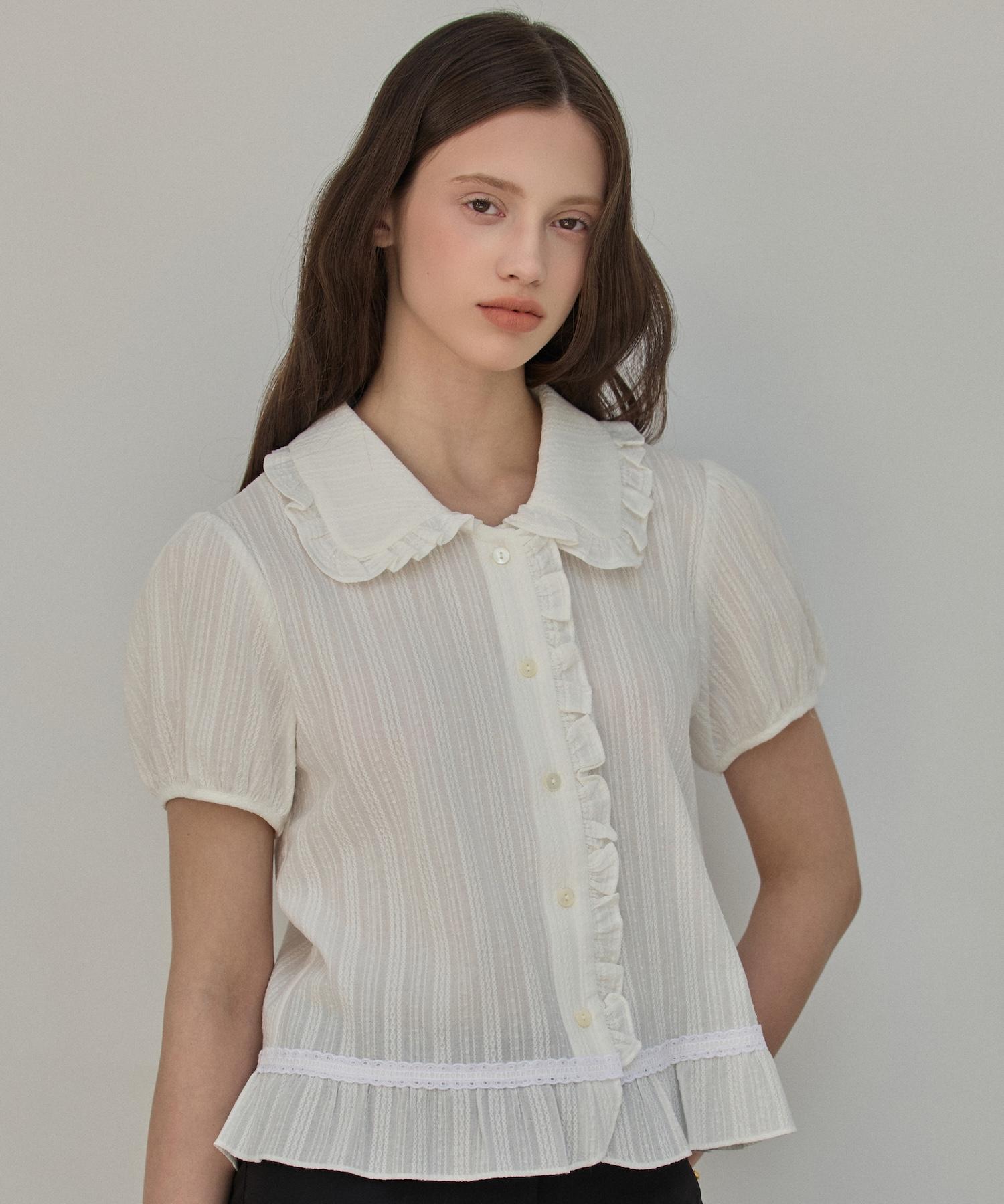 Eliotti Frill Lace Blouse_2Color Black/Free