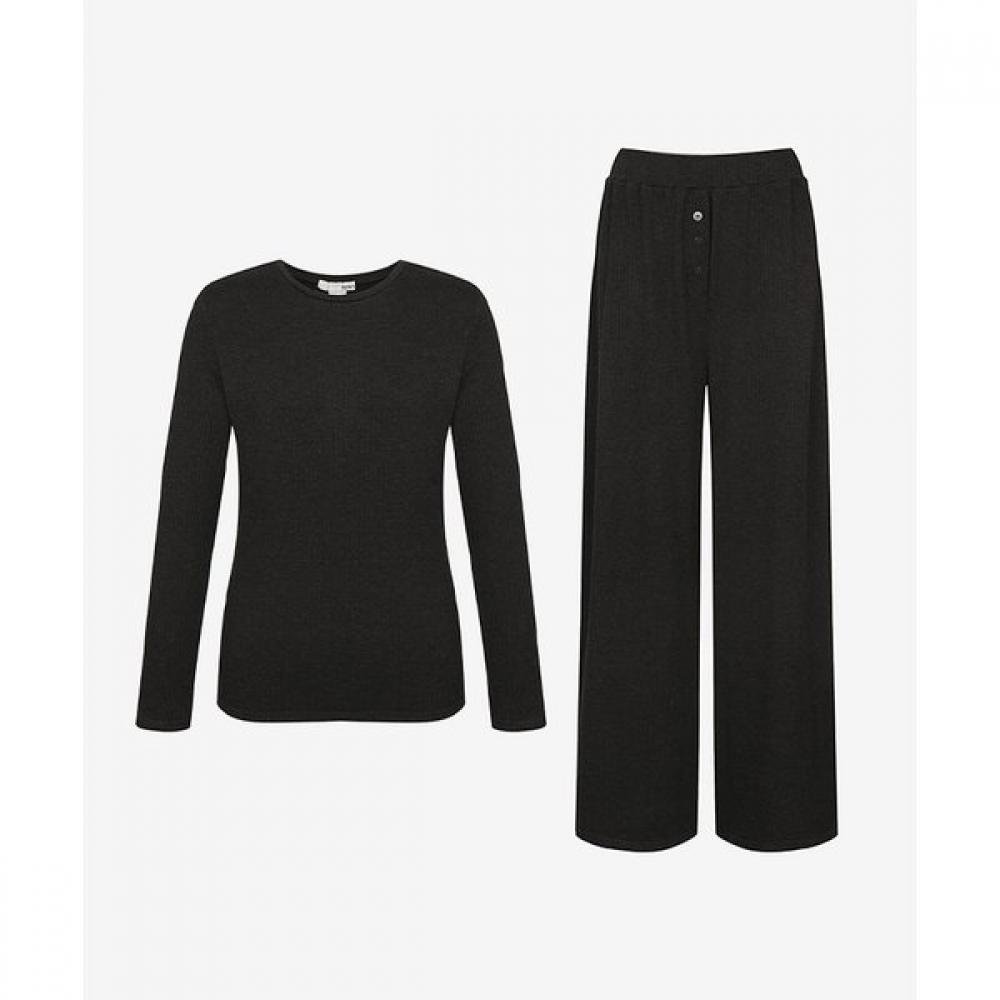 2nd Skin Seamless Ribbed Heating Easywear Set Nfwft2100nfwfn2100 FREE/charcoal